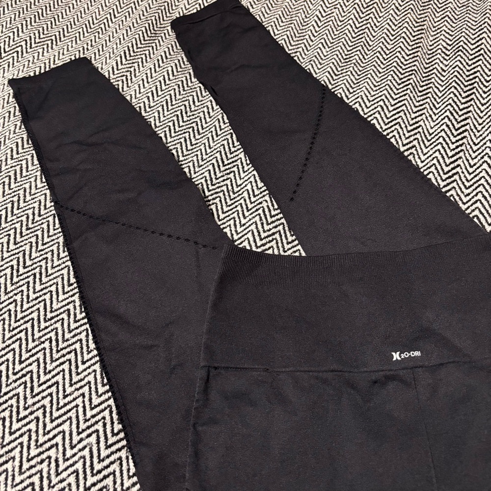 Hurley Val Pointelle High Waist Leggings In Black | Sz S - Picture 8 of 11
